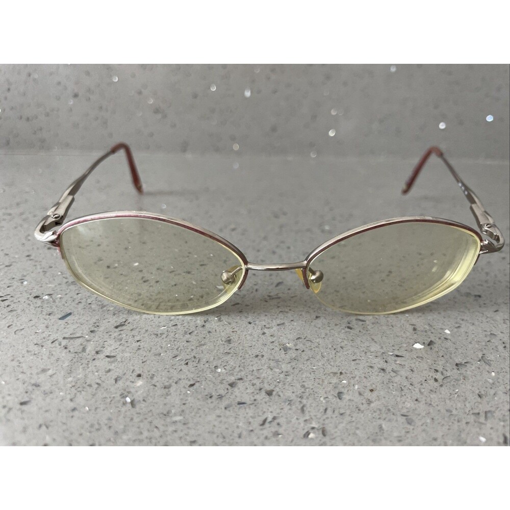 Liz Claiborne L249 DT3 Eyeglasses Frames ONLY Silver Half Rim 49-17-130 Pink